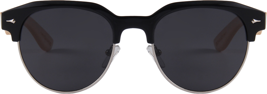 Real Bamboo Vintage Browline Style RetroShade Sunglasses by WUDN