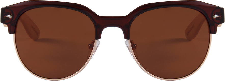 Real Bamboo Vintage Browline Style RetroShade Sunglasses by WUDN