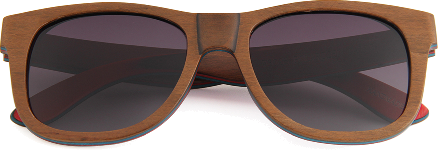 Recycled Skatedeck Jetty Ledge Brown Sunglasses by WUDN